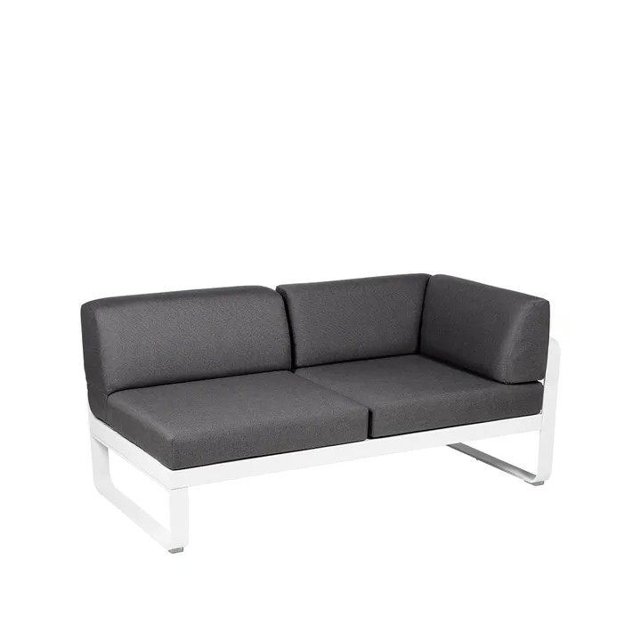 Bellevie Corner modulsoffa - 2-sits Cotton white (vit)-graphite grey dyna-höger - Fermob