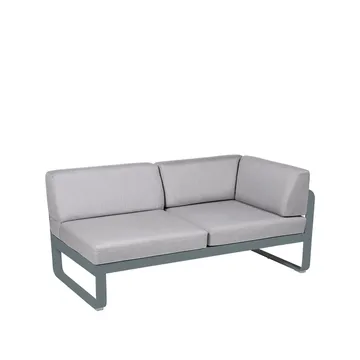 Bellevie Corner modulsoffa - 2-sits Storm grey (grå), flannel grey dyna, höger - Fermob