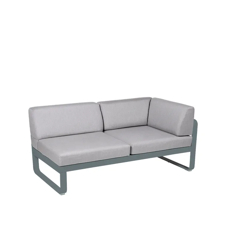 Bellevie Corner modulsoffa - 2-sits Storm grey (grå), flannel grey dyna, höger - Fermob
