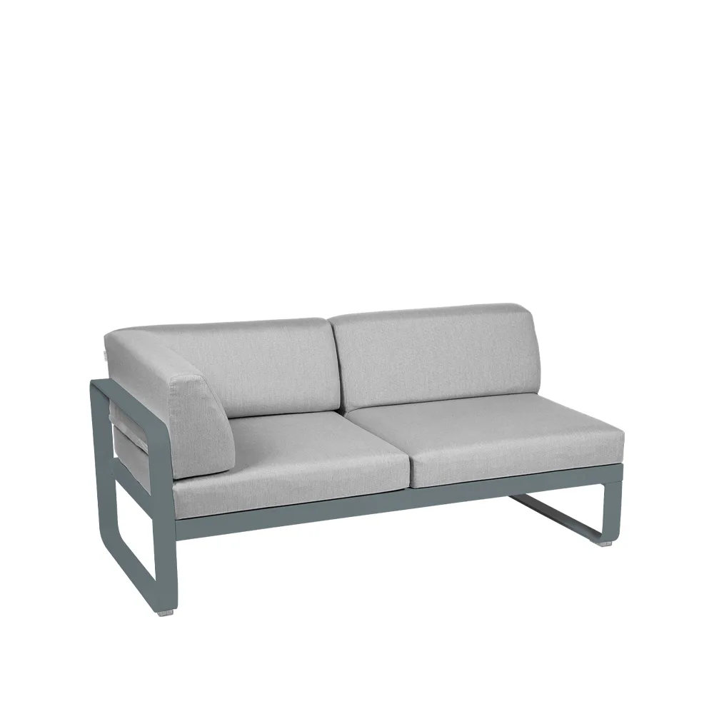 Bellevie Corner modulsoffa, 2-sits Storm grey (grå), flannel grey dyna, vänster Fermob