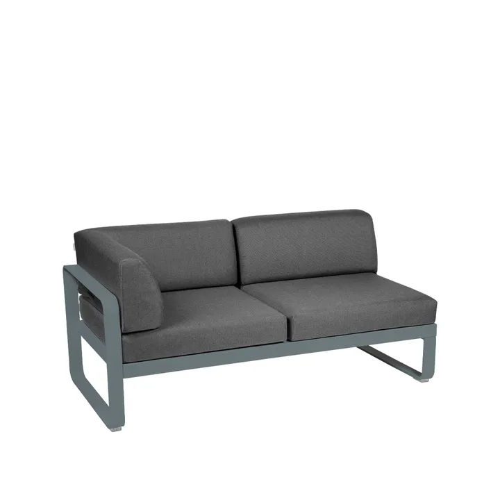 Bellevie Corner modulsoffa - 2-sits storm grey-graphite grey dyna-vänster - Fermob