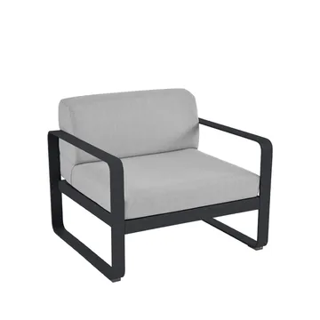 Bellevie fåtölj - anthracite, flannel grey dyna - Fermob