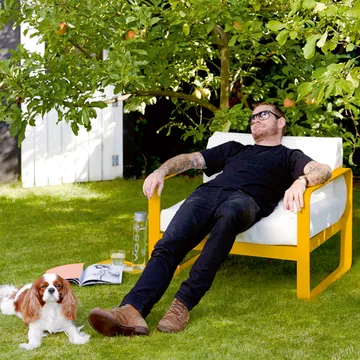 Bellevie fåtölj - Anthracite (grå), graphite grey dyna - Fermob