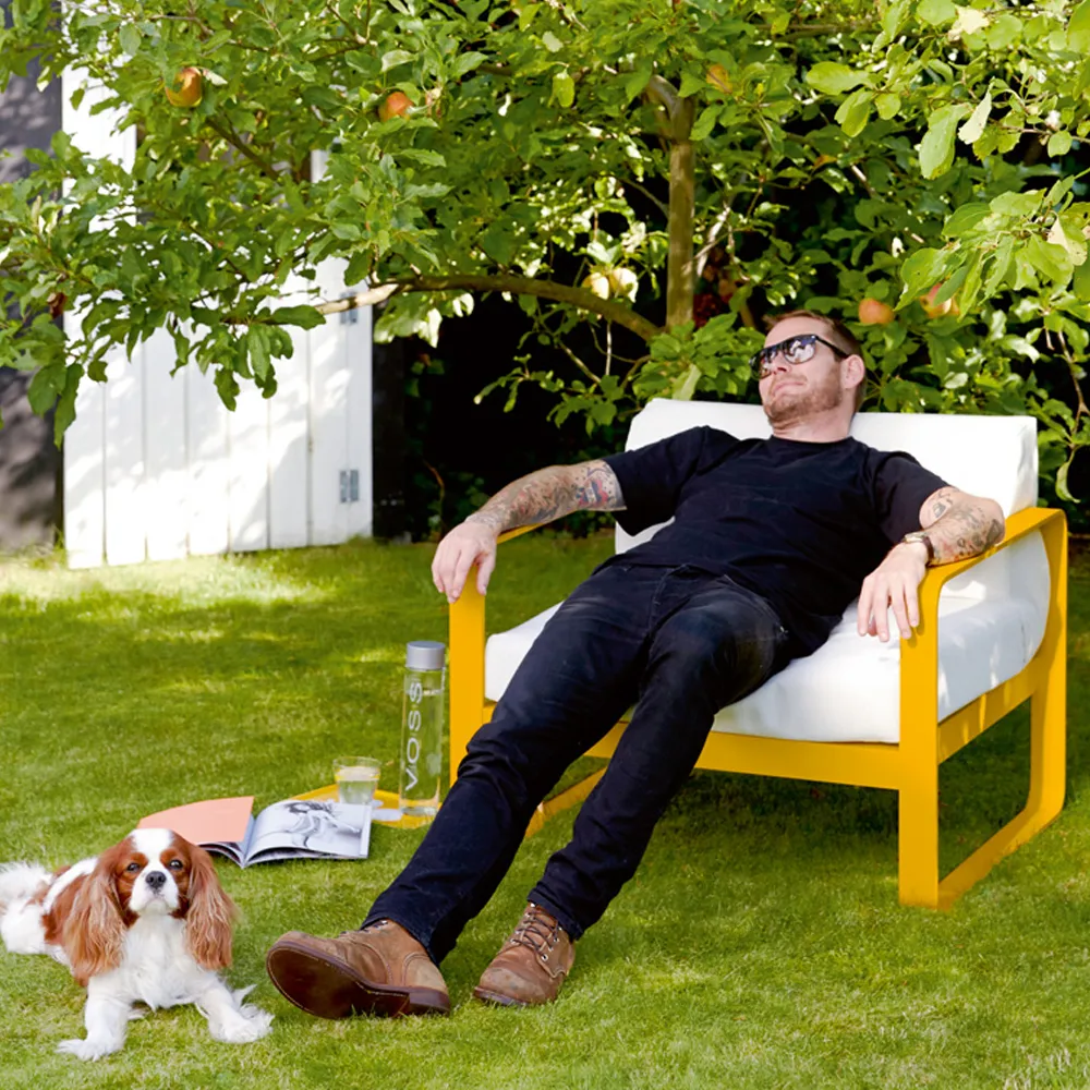 Bellevie fåtölj, cactus, flannel grey dyna Fermob