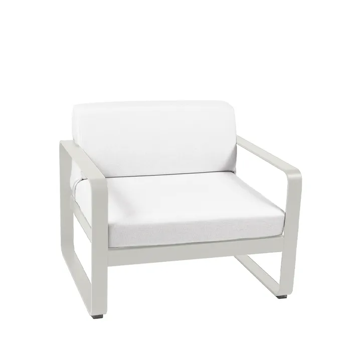 Bellevie fåtölj - Clay grey (grå), off-white dyna - Fermob