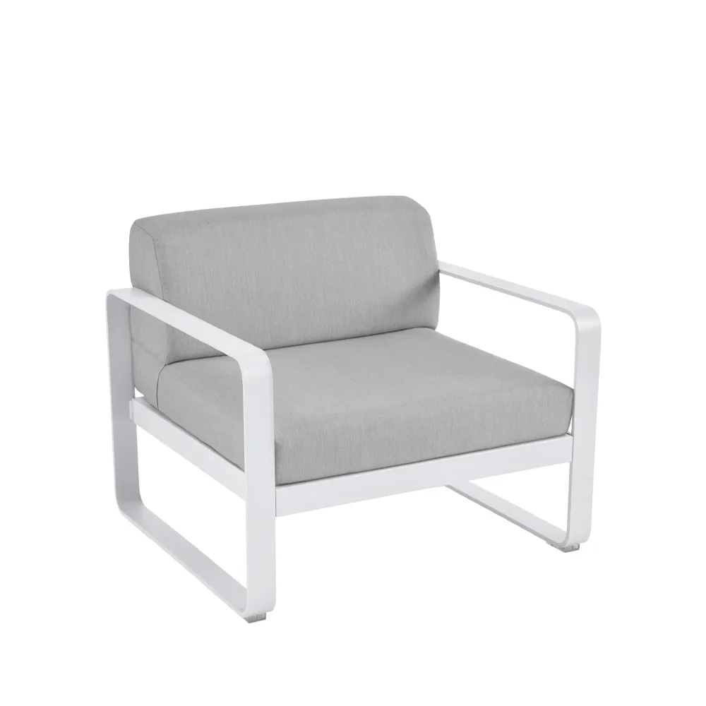 Bellevie fåtölj, cotton white, flannel grey dyna Fermob