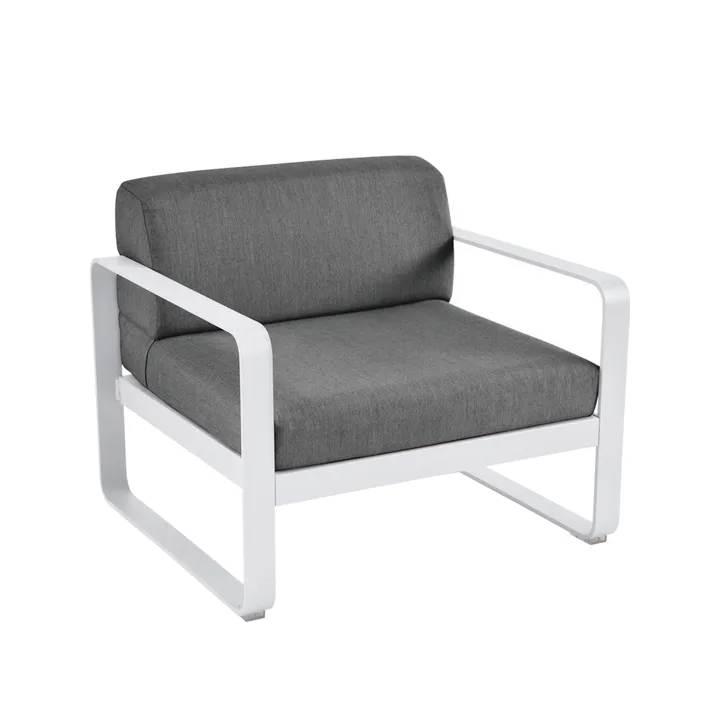Bellevie fåtölj - Cotton white (vit), graphite grey dyna - Fermob