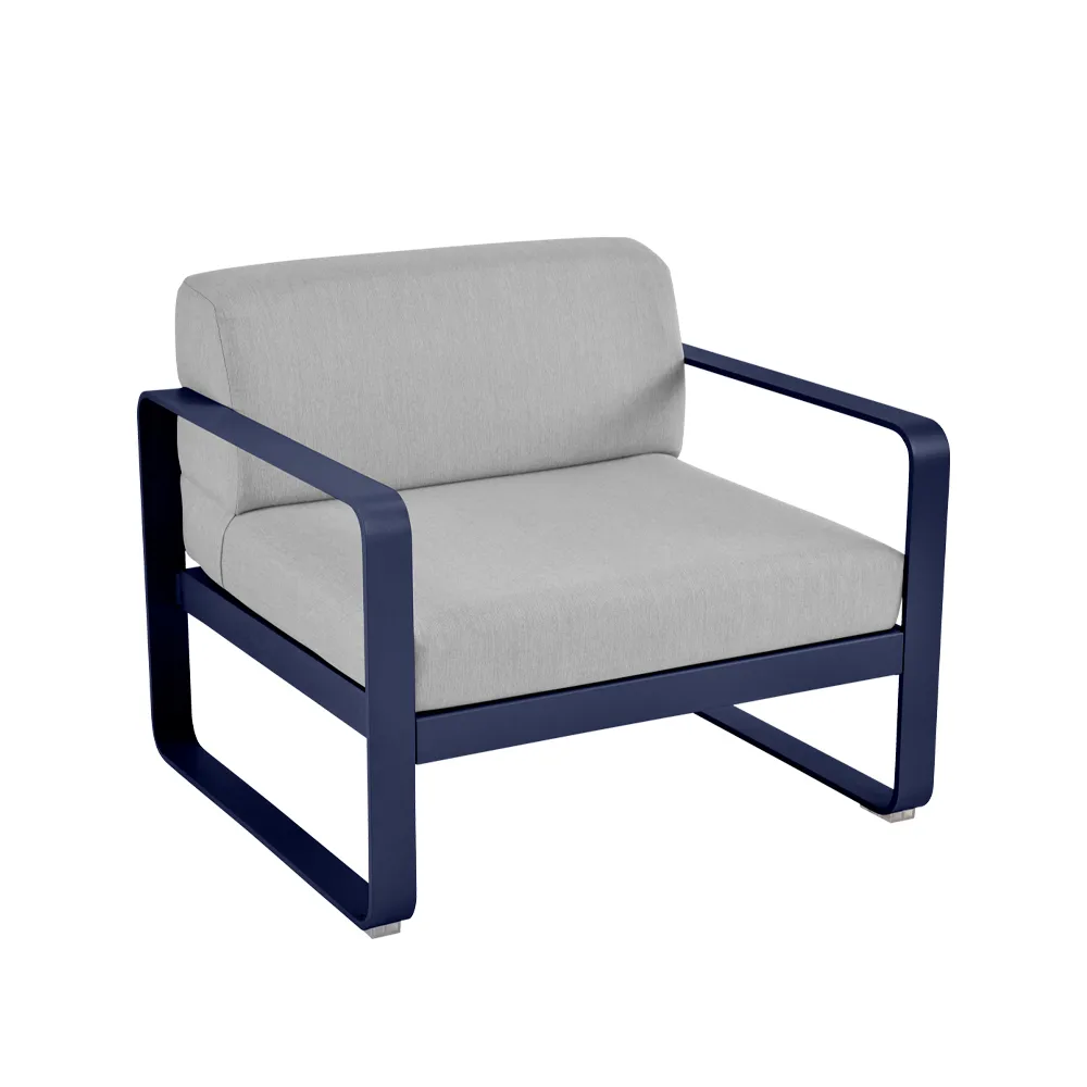 Bellevie fåtölj, deep blue, flannel grey dyna Fermob