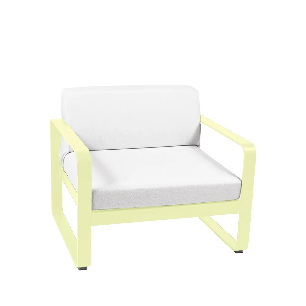Bellevie fåtölj, Frosted lemon (gul), off-white dyna Fermob