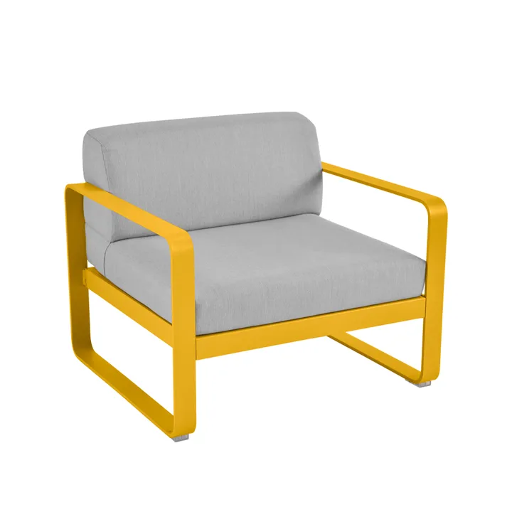 Bellevie fåtölj - Honey (gul), flannel grey dyna - Fermob