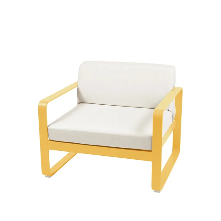 Bellevie fåtölj - honey, off-white dyna - Fermob