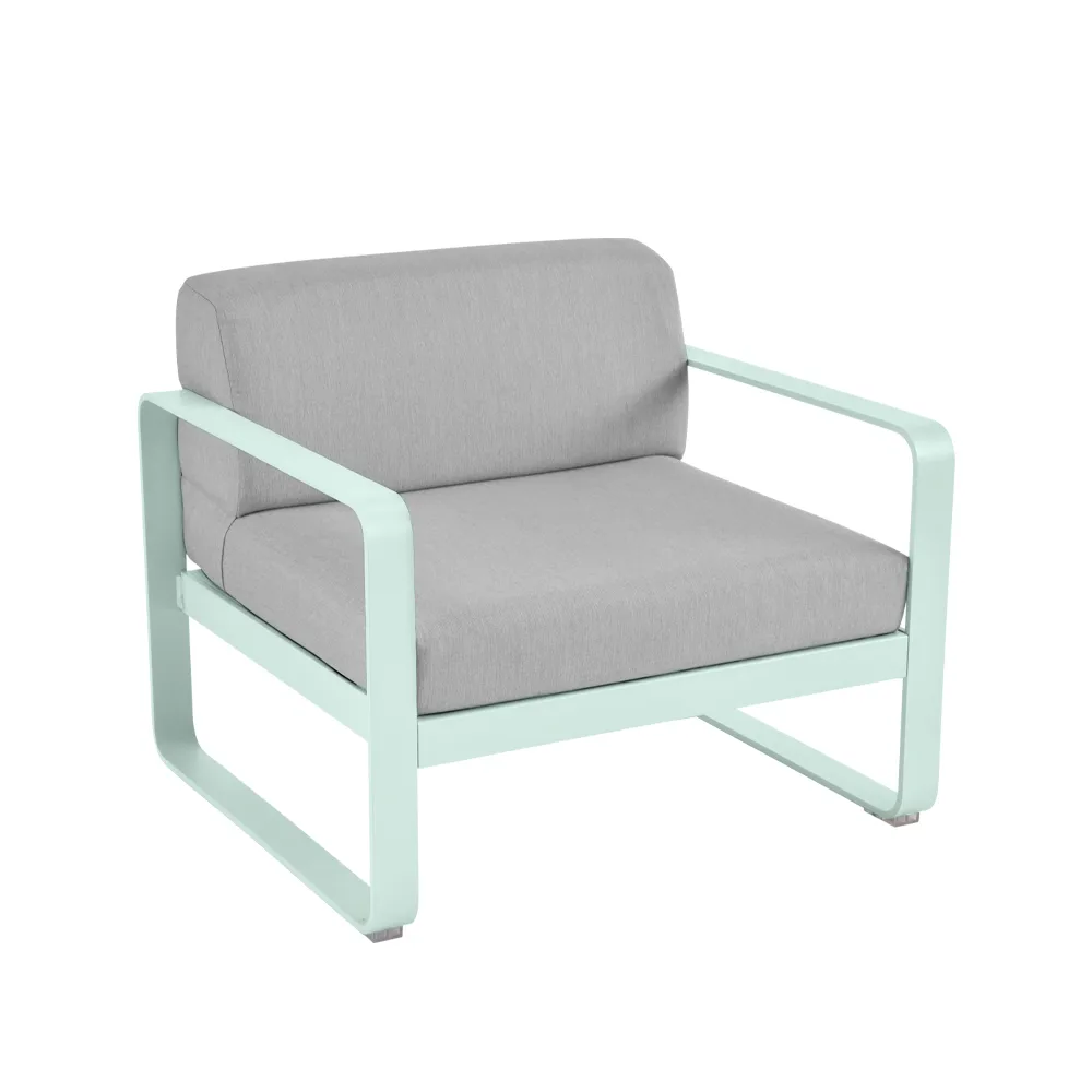 Bellevie fåtölj, Ice mint (grön), flannel grey dyna Fermob