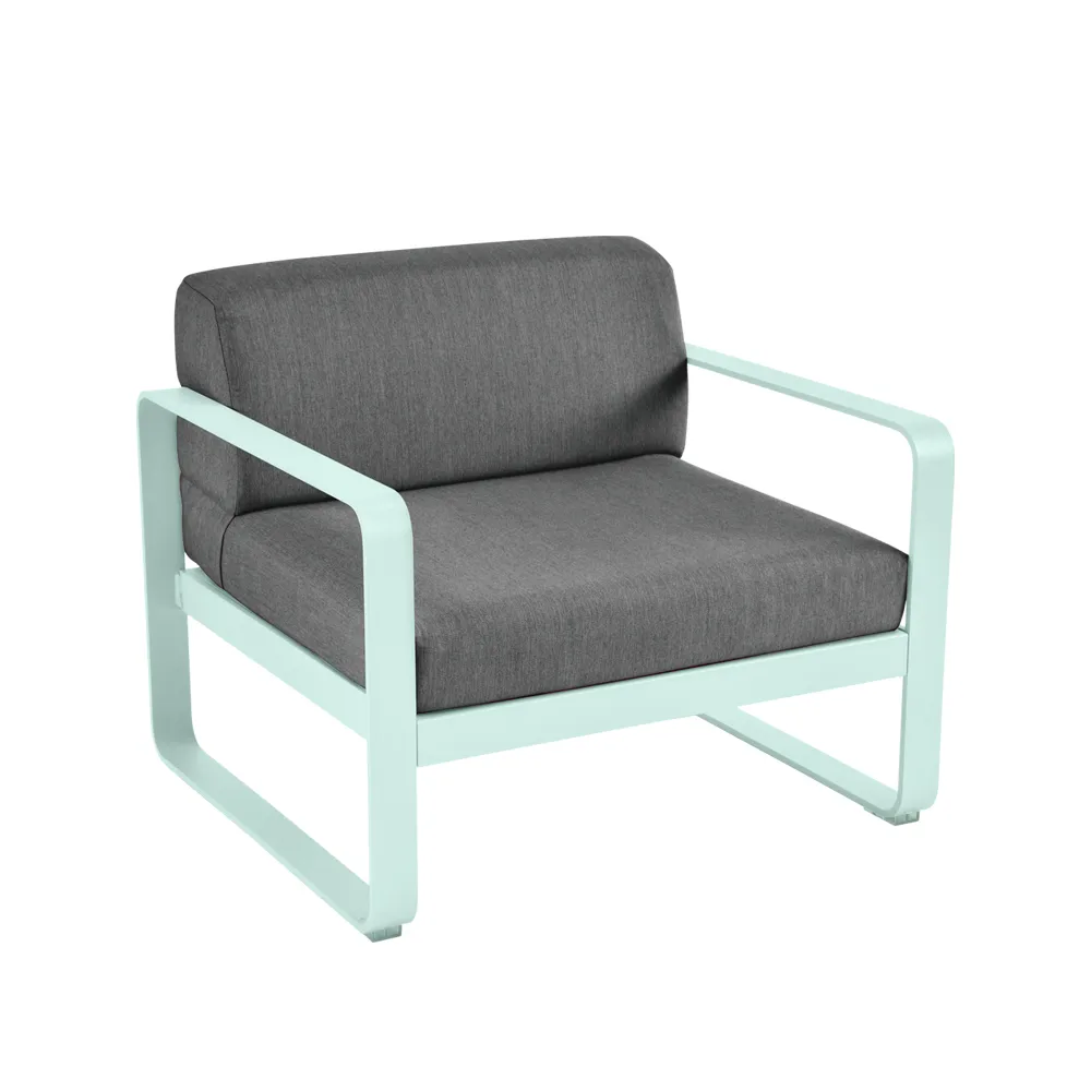 Bellevie fåtölj, Ice mint (grön), graphite grey dyna Fermob