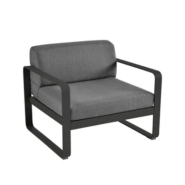 Bellevie fåtölj - Liquorice (svart), graphite grey dyna - Fermob