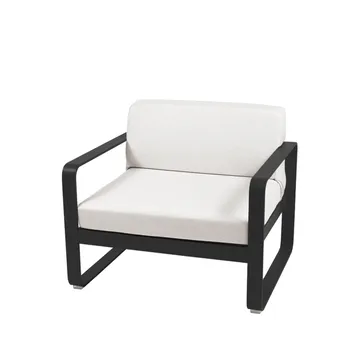 Bellevie fåtölj - Liquorice (svart), off-white dyna - Fermob
