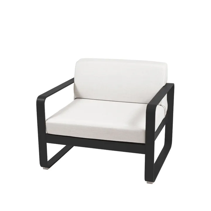 Bellevie fåtölj - Liquorice (svart), off-white dyna - Fermob