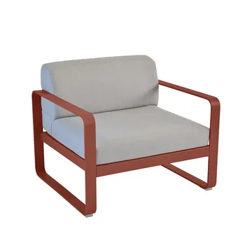 Bellevie fåtölj - Red ochre (röd), flannel grey dyna - Fermob