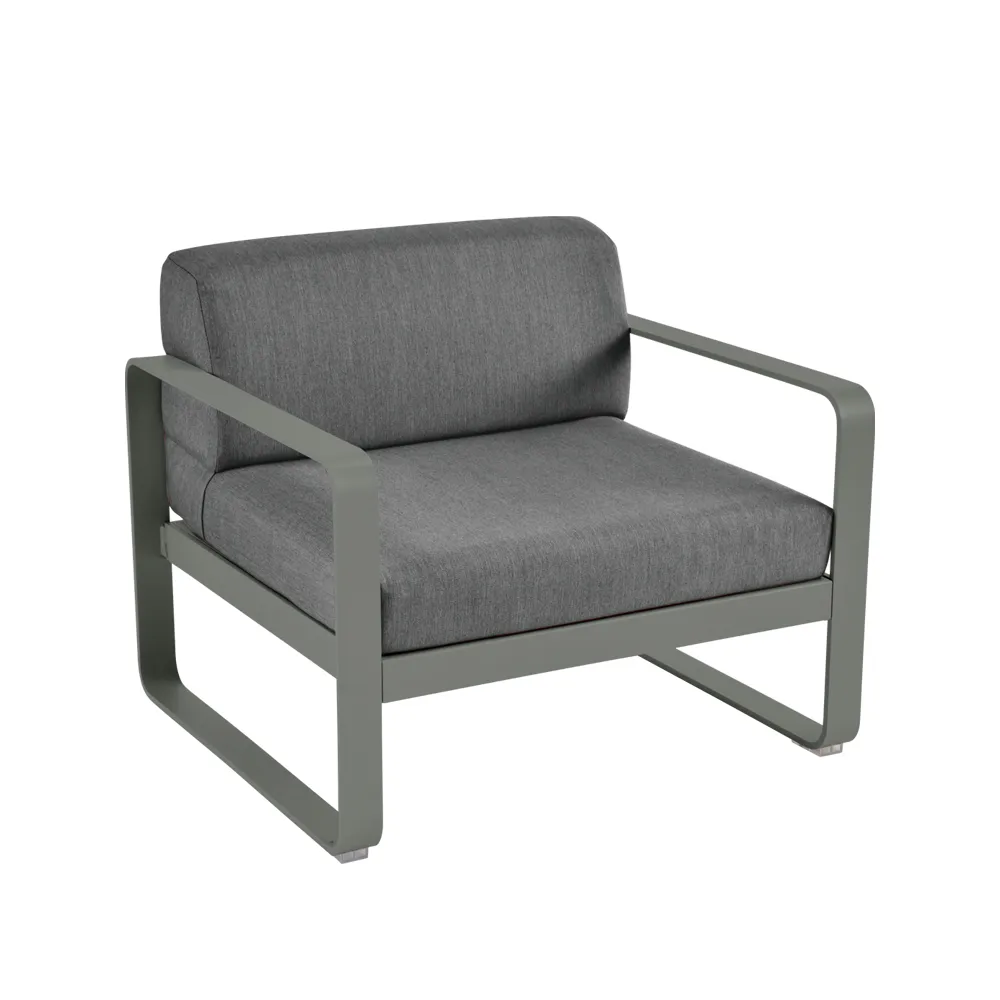 Bellevie fåtölj, rosemary, graphite grey dyna Fermob