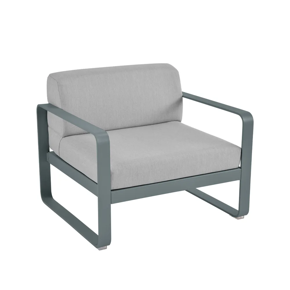 Bellevie fåtölj, storm grey, flannel grey dyna Fermob