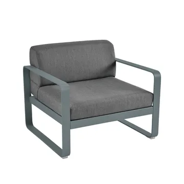 Bellevie fåtölj - Storm grey (grå), graphite grey dyna - Fermob