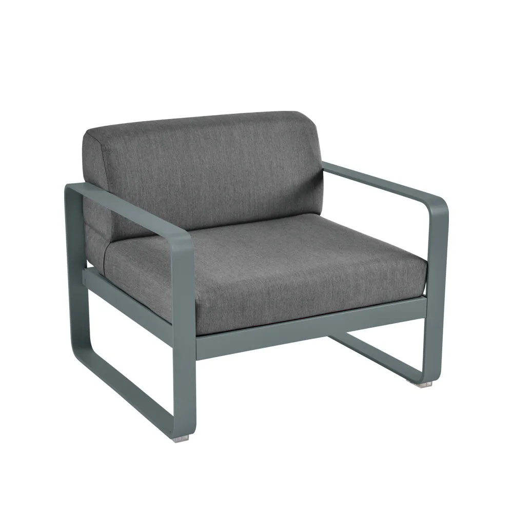 Bellevie fåtölj, storm grey, graphite grey dyna Fermob