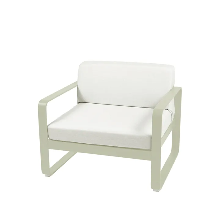 Bellevie fåtölj - willow green, off-white dyna - Fermob