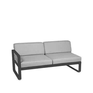 Bellevie Left modulsoffa - 2-sits anthracite, flannel grey dyna - Fermob