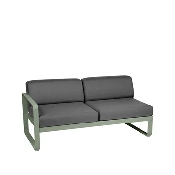 Bellevie Left modulsoffa - 2-sits Cactus (grön), graphite grey dyna - Fermob