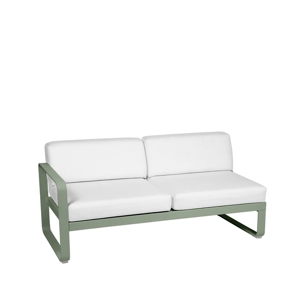 Bellevie Left modulsoffa, 2-sits cactus, off-white dyna Fermob
