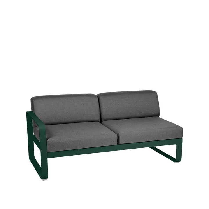 Bellevie Left modulsoffa - 2-sits cedar green, graphite grey dyna - Fermob