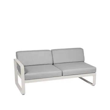 Bellevie Left modulsoffa - 2-sits clay grey, flannel grey dyna - Fermob