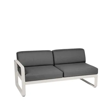 Bellevie Left modulsoffa - 2-sits clay grey, graphite grey dyna - Fermob