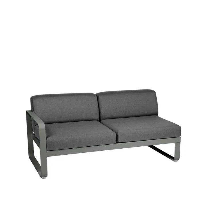 Bellevie Left modulsoffa - 2-sits rosemary, graphite grey dyna - Fermob