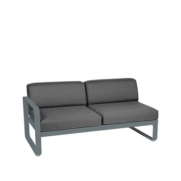 Bellevie Left modulsoffa - 2-sits Storm grey (grå), graphite grey dyna - Fermob