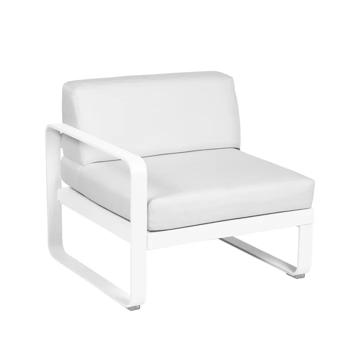 Bellevie Left modulsoffa - Cotton white (vit), off-white dyna, 1-sits - Fermob