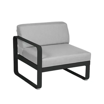 Bellevie Left modulsoffa - liquorice, flannel grey dyna, 1-sits - Fermob