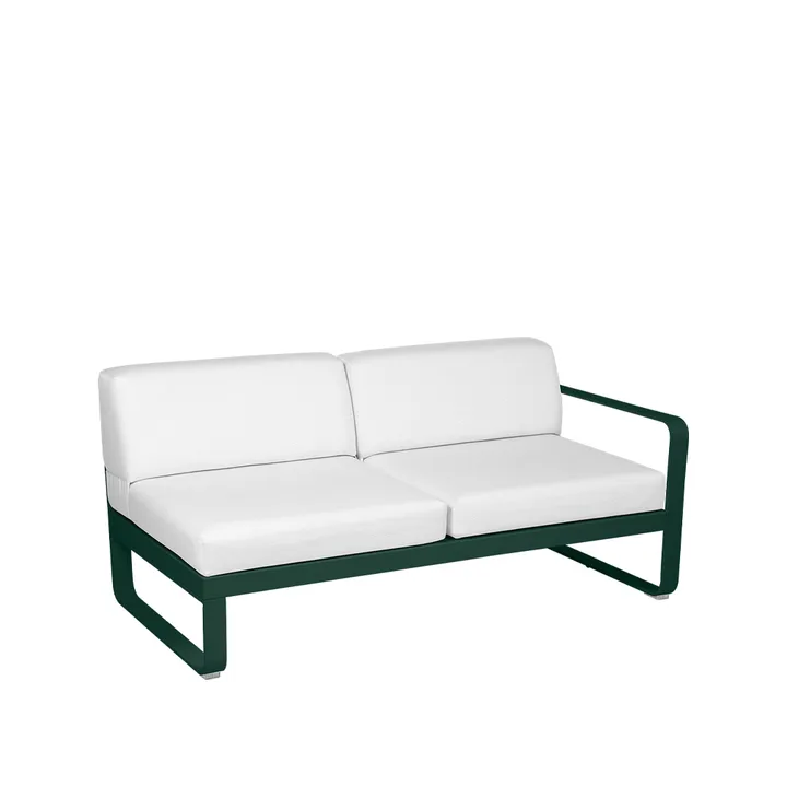 Bellevie Right modulsoffa - 2-sits Cedar green (grön), off-white dyna - Fermob