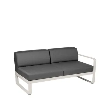 Bellevie Right modulsoffa - 2-sits clay grey, graphite grey dyna - Fermob
