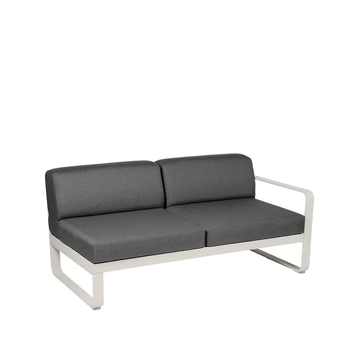 Bellevie Right modulsoffa - 2-sits clay grey, graphite grey dyna - Fermob