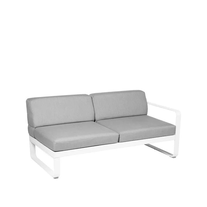 Bellevie Right modulsoffa - 2-sits Cotton white (vit), flannel grey dyna - Fermob