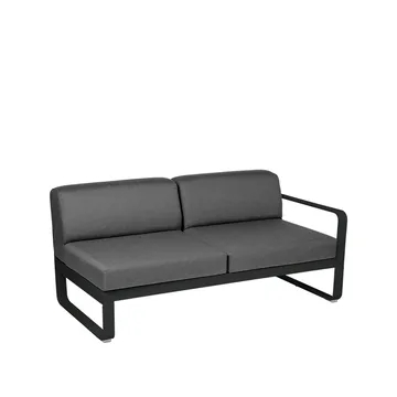 Bellevie Right modulsoffa - 2-sits liquorice, graphite grey dyna - Fermob