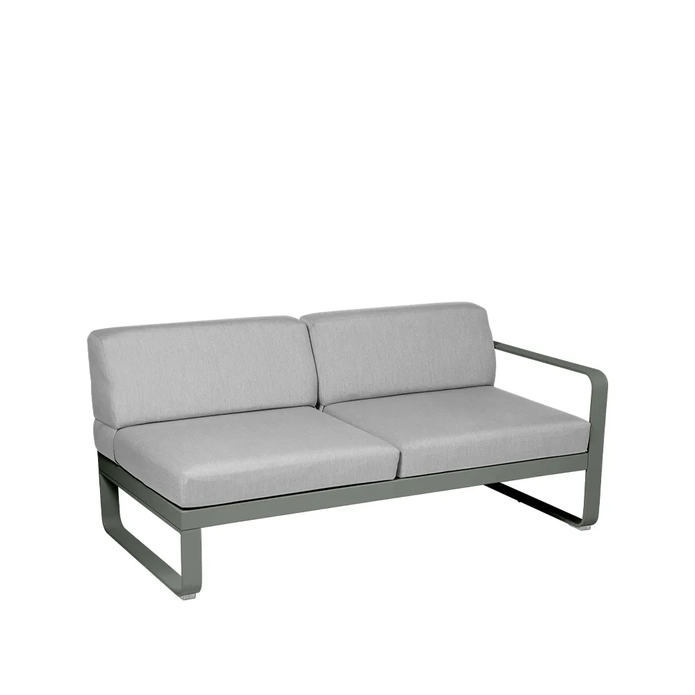 Bellevie Right modulsoffa, 2-sits rosemary, flannel grey dyna Fermob