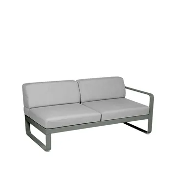 Bellevie Right modulsoffa - 2-sits rosemary, flannel grey dyna - Fermob