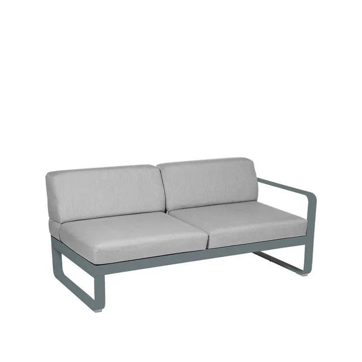 Bellevie Right modulsoffa - 2-sits Storm grey (grå), flannel grey dyna - Fermob