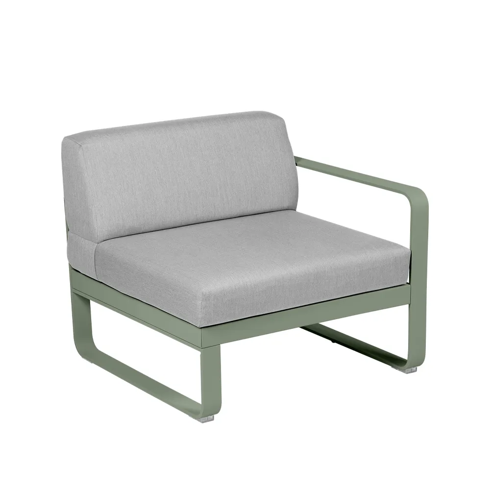 Bellevie Right modulsoffa, cactus, flannel grey dyna, 1-sits Fermob