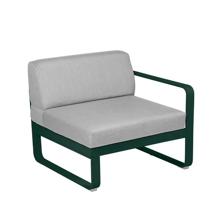Bellevie Right modulsoffa - cedar green, flannel grey dyna, 1-sits - Fermob