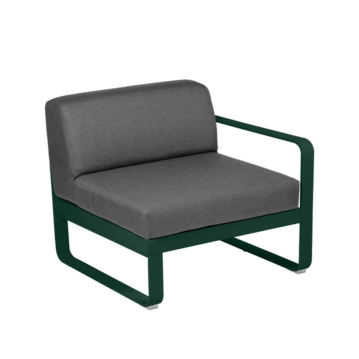 Bellevie Right modulsoffa - cedar green, graphite grey dyna, 1-sits - Fermob