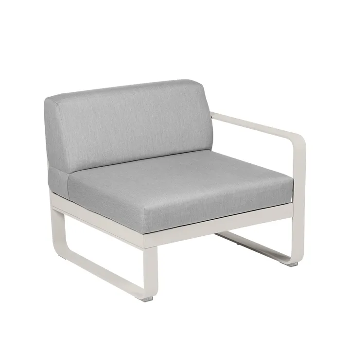 Bellevie Right modulsoffa - clay grey, flannel grey dyna, 1-sits - Fermob