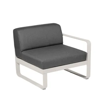 Bellevie Right modulsoffa - clay grey, graphite grey dyna, 1-sits - Fermob