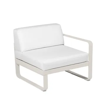 Bellevie Right modulsoffa - clay grey, off-white dyna, 1-sits - Fermob